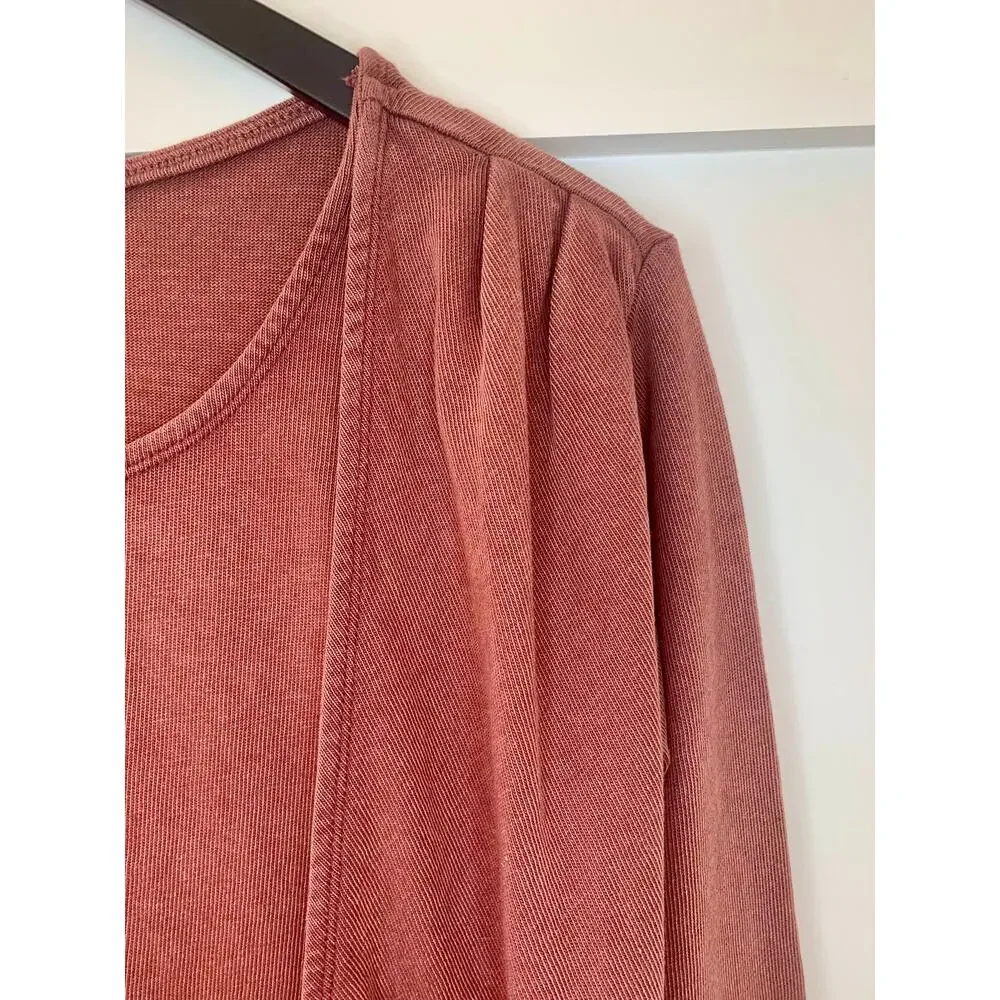 Free People Molly Side-Tie Midi Dress in Bittersweet Size XS Long Sleeve Cotton - Picture 4 of 6